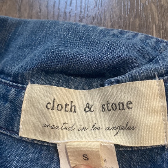 Cloth And Stone Fray Seams Back Shirt S - Picture 5 of 6